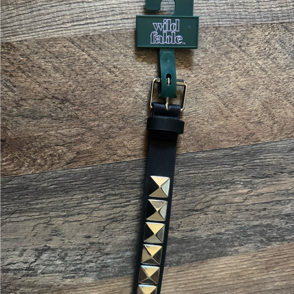 Wild Fable Black Belt with Silver Pyramid Studs - Picture 2 of 11